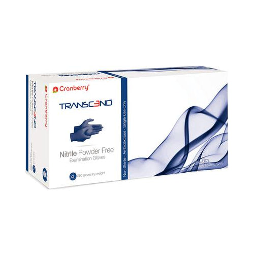 Cranberry 3369 Transcend Nitrile Examination Gloves Powder Free Extra Large 250/Bx 10/Cs Cranberry 3369 Transcend Nitrile Examination Gloves Powder Free Extra Large 250/Bx 10/Cs